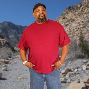 5X Big Men Wine Crew Neck Tee 5XL Organic Bamboo Blend T-Shirt